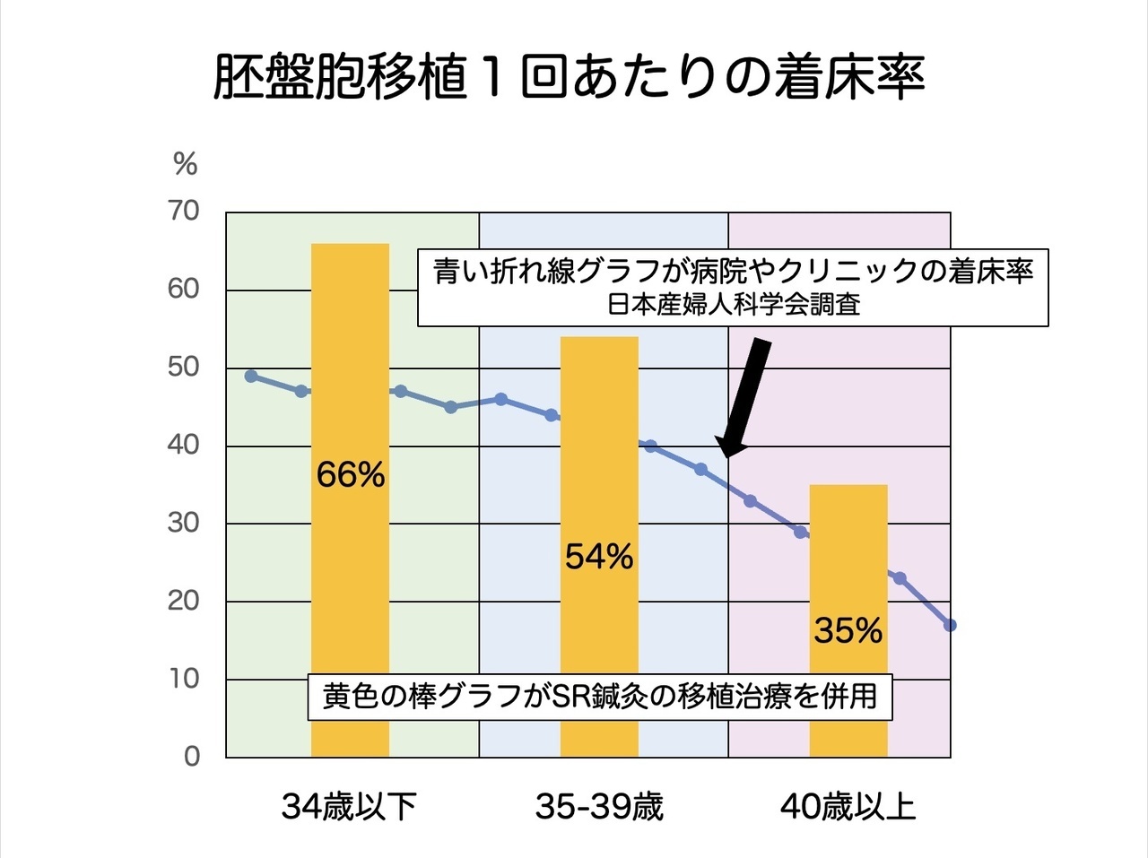 胚盤胞の着床率